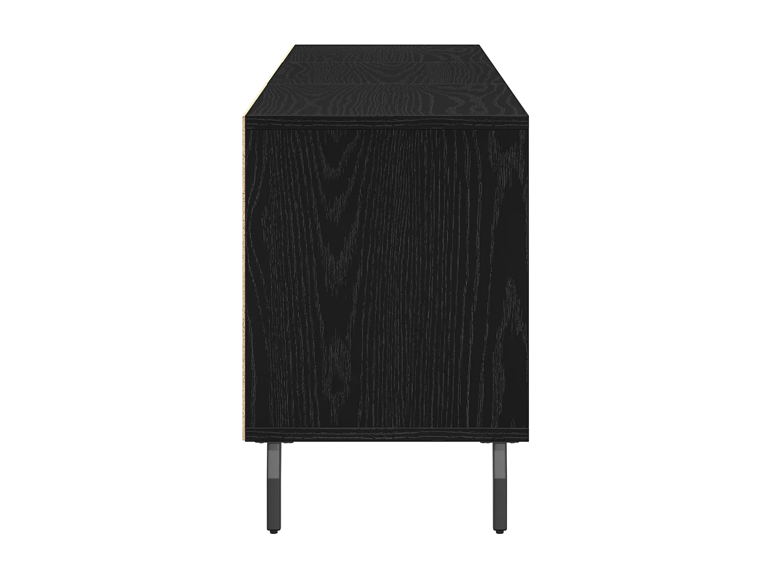 Meuble TV Chêne Noir 150x30x44,5 cm Bois d'ingénierie