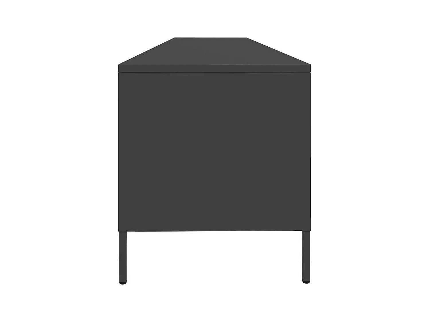 Meuble TV noir 202x39x43,5 cm acier laminé à froid