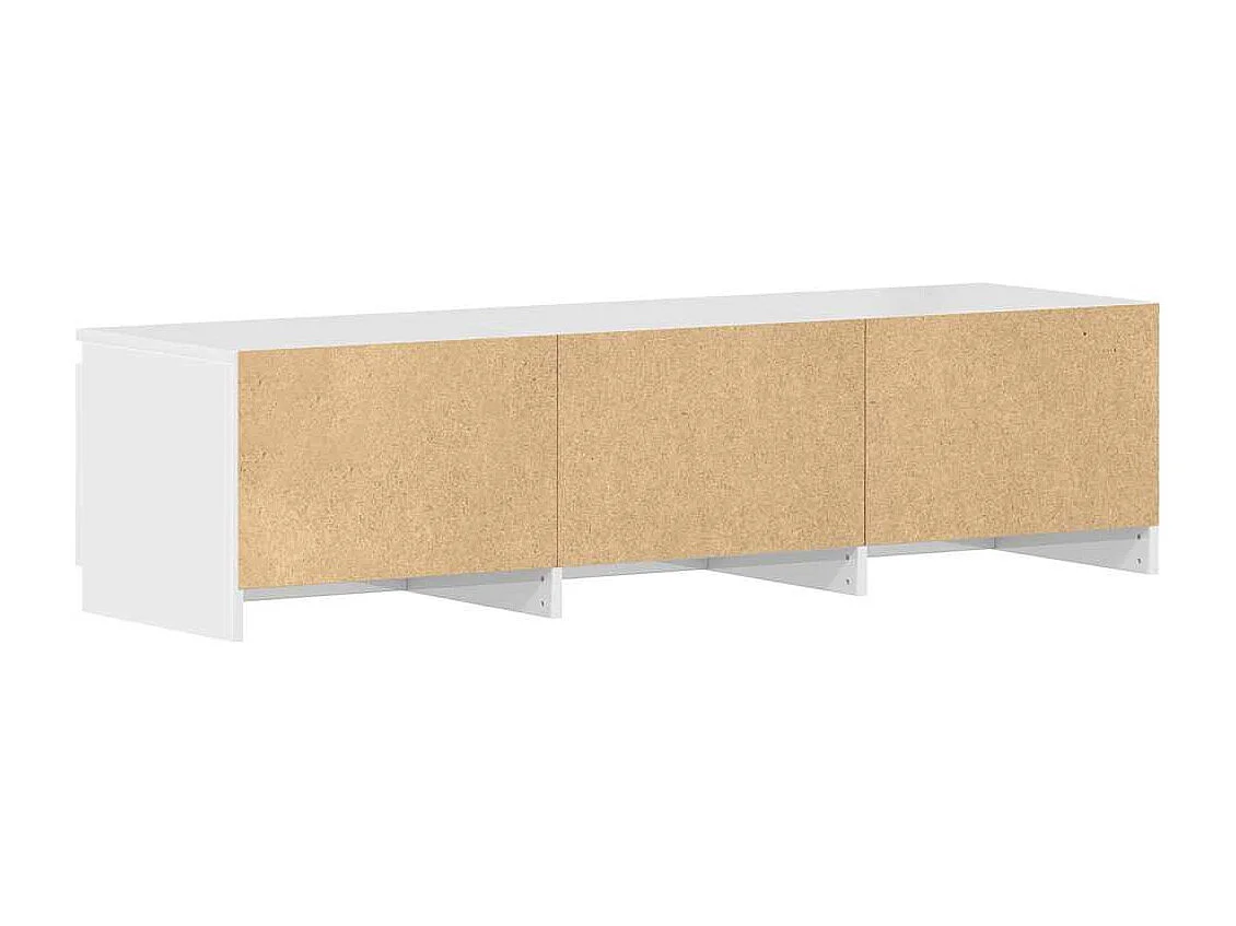 Mueble de TV blanco brillo 140x40x35,5 cm madera de ingeniería