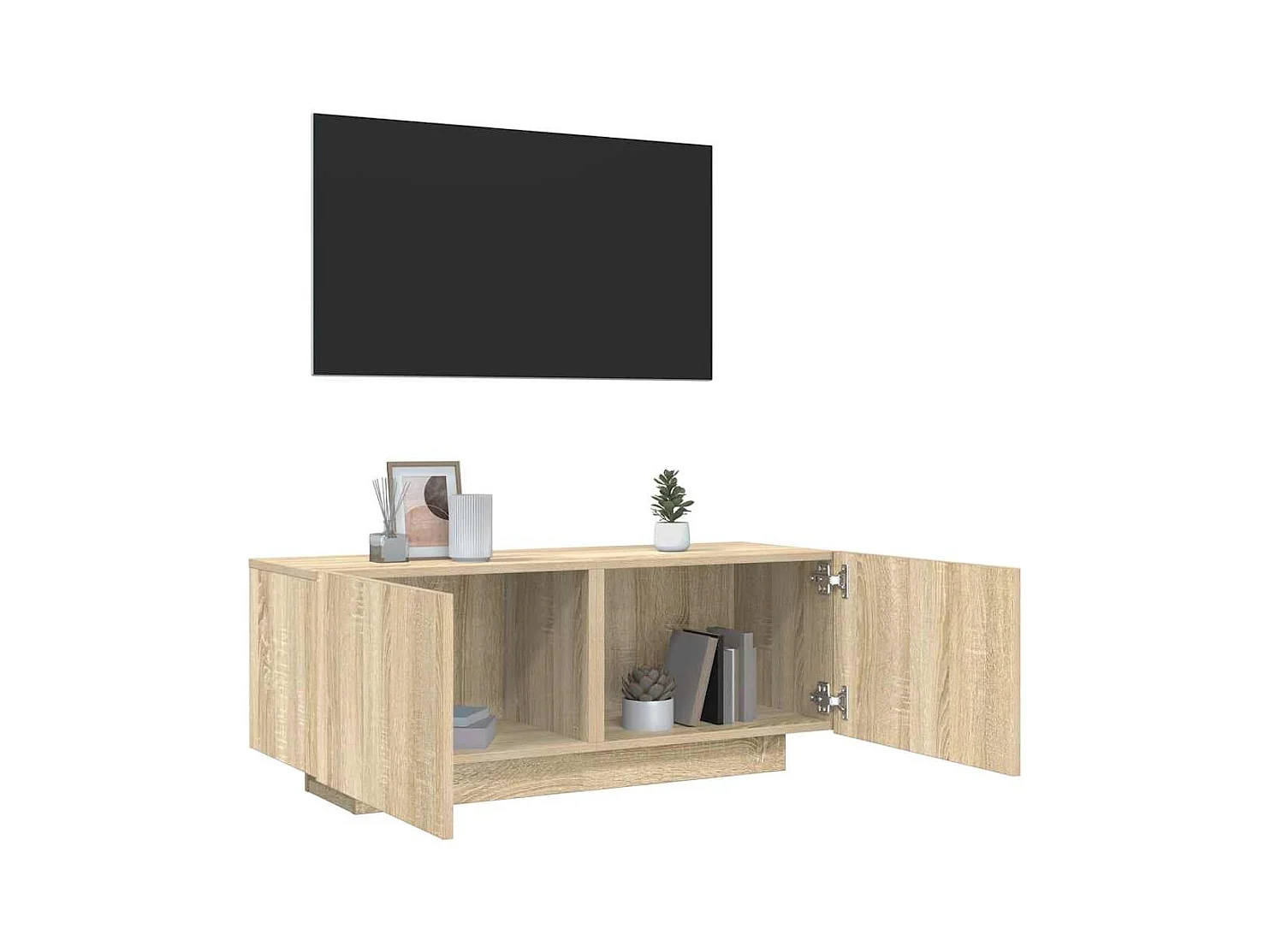 Meuble TV Chêne sonoma 100x35x40 cm Bois d'ingénierie