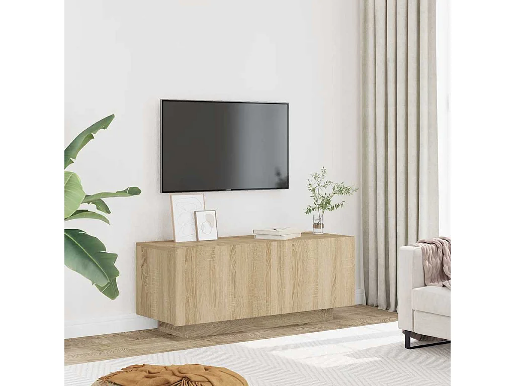 Meuble TV Chêne sonoma 100x35x40 cm Bois d'ingénierie
