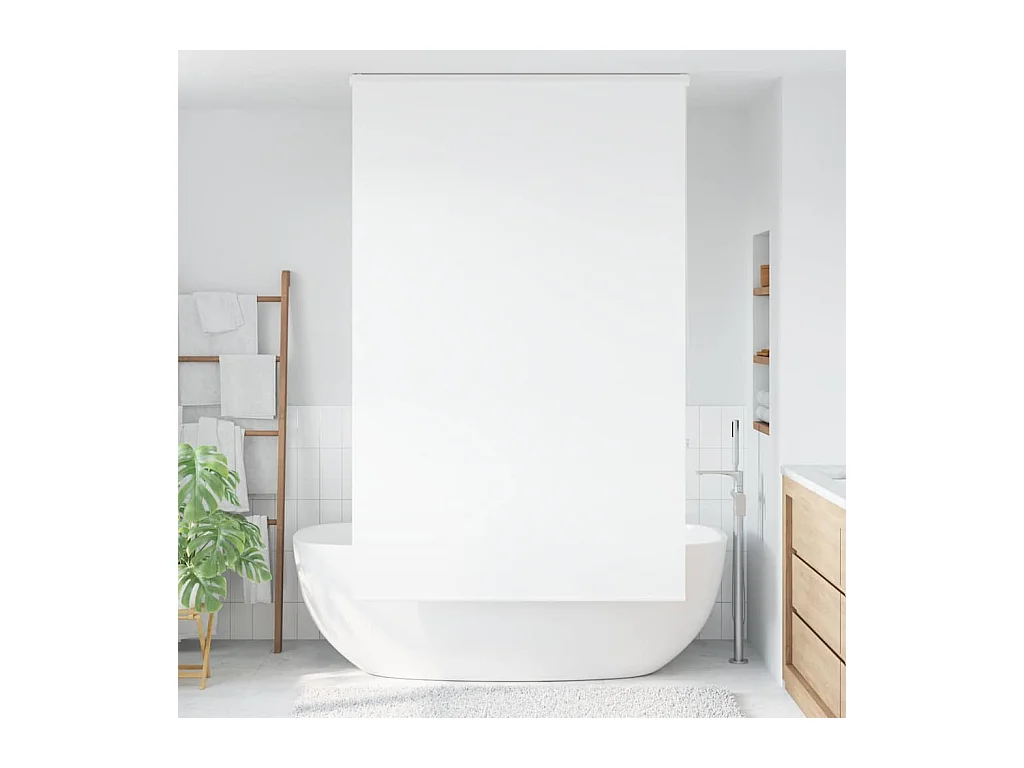 Store enrouleur de douche avec cassette largeur du tissu 116 cm
