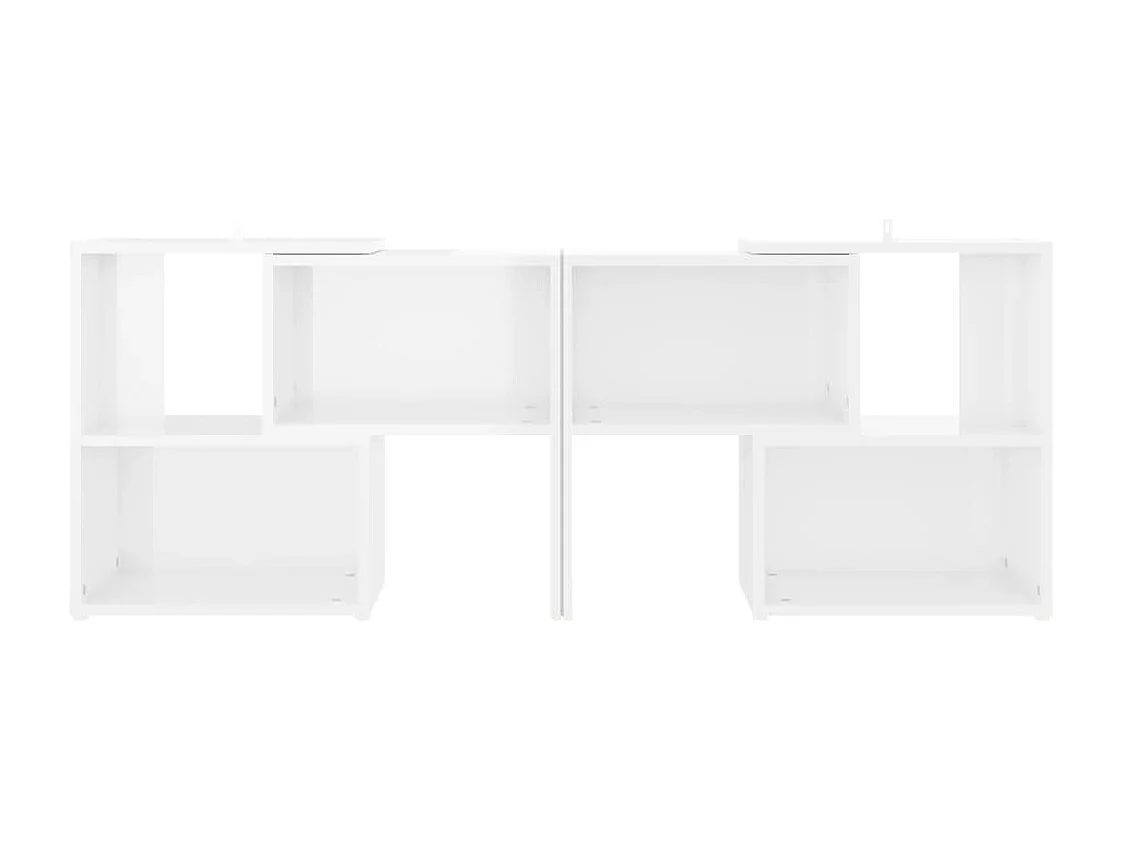 Meuble TV Blanc brillant 104x30x52 cm Bois d'ingénierie