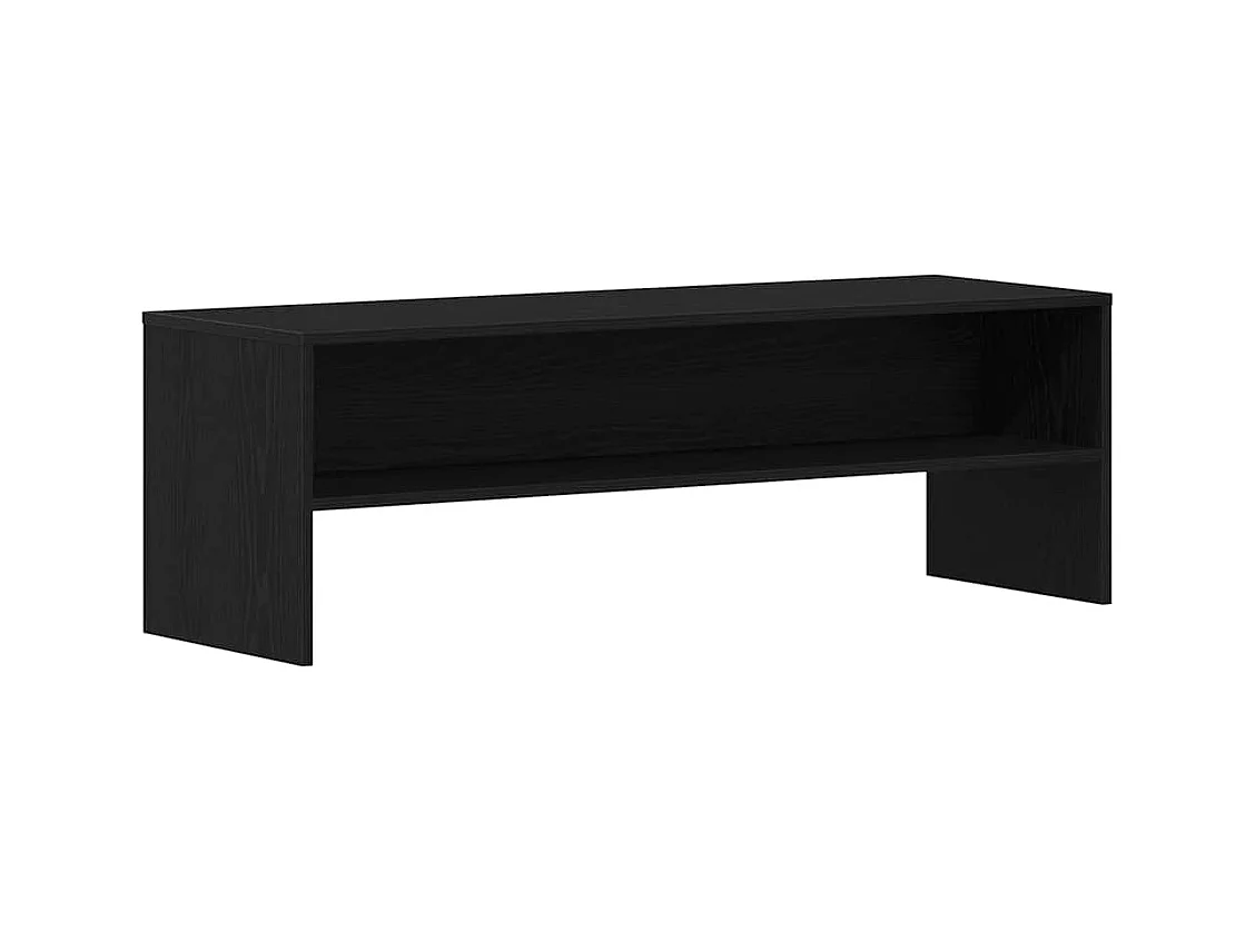 Meuble TV chêne noir 120x40x40 cm bois d'ingénierie