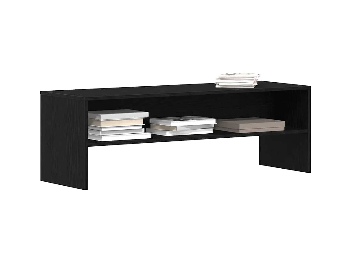 Meuble TV chêne noir 120x40x40 cm bois d'ingénierie