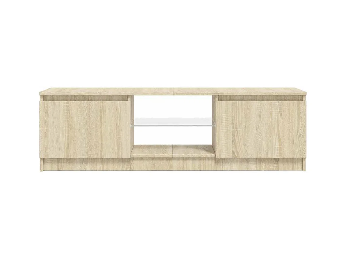 Mobile TV con luci LED Rovere Sonoma 120x30x36 cm