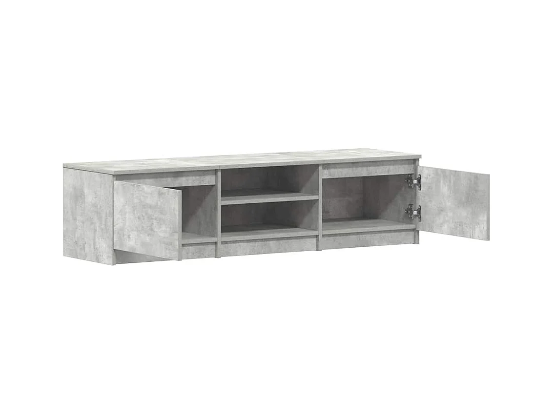 Meuble TV Gris béton 140x40x35,5 cm Bois d'ingénierie