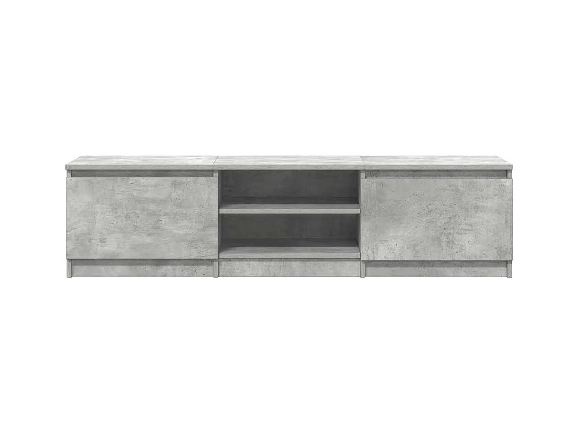 Meuble TV Gris béton 140x40x35,5 cm Bois d'ingénierie