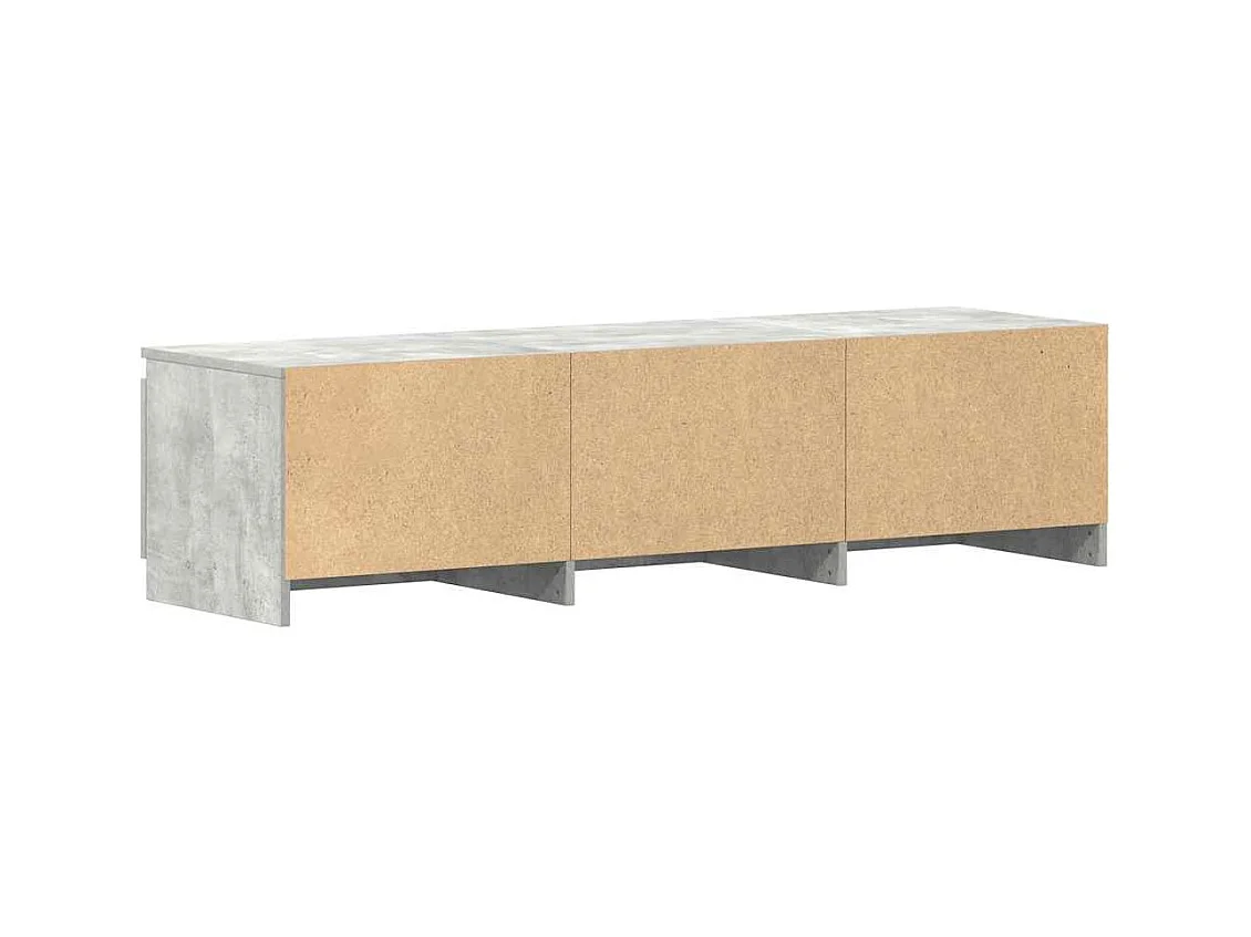 Meuble TV Gris béton 140x40x35,5 cm Bois d'ingénierie