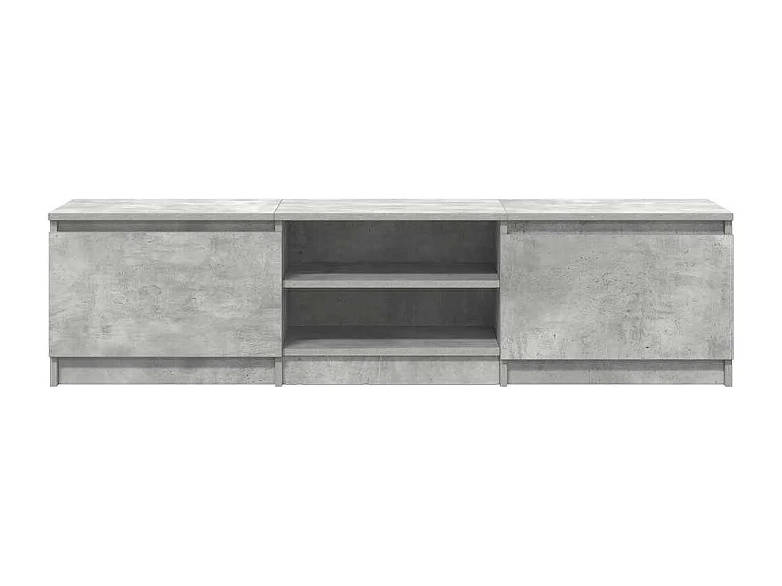 Mueble de TV de madera de ingeniería gris hormigón 140x40x35,5 cm