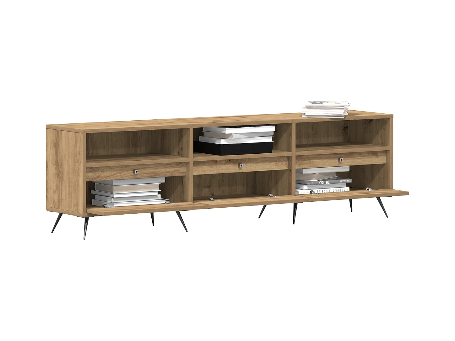 Artisan Eiken TV-kast 150x30x44,5 cm Technisch hout