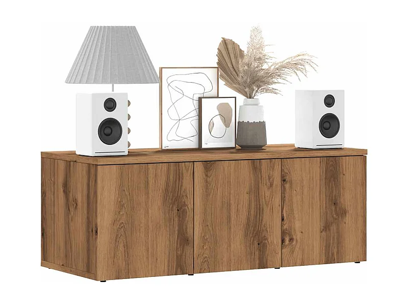 Handgemaakte eikenhouten tv-kast 80x34x30 cm van bewerkt hout