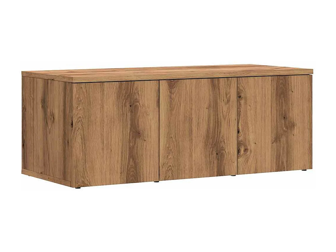 Meuble TV chêne artisanal 80x34x30 cm bois d'ingénierie