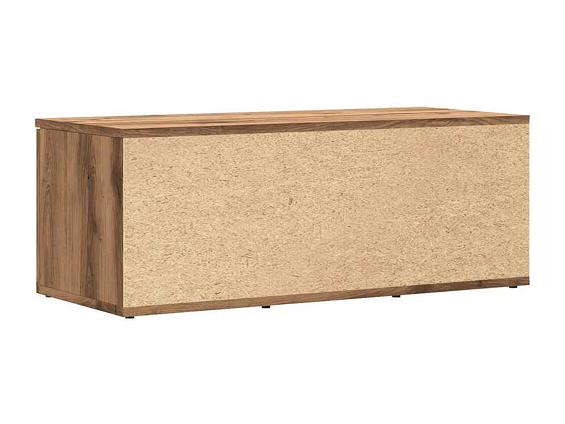 Meuble TV chêne artisanal 80x34x30 cm bois d'ingénierie