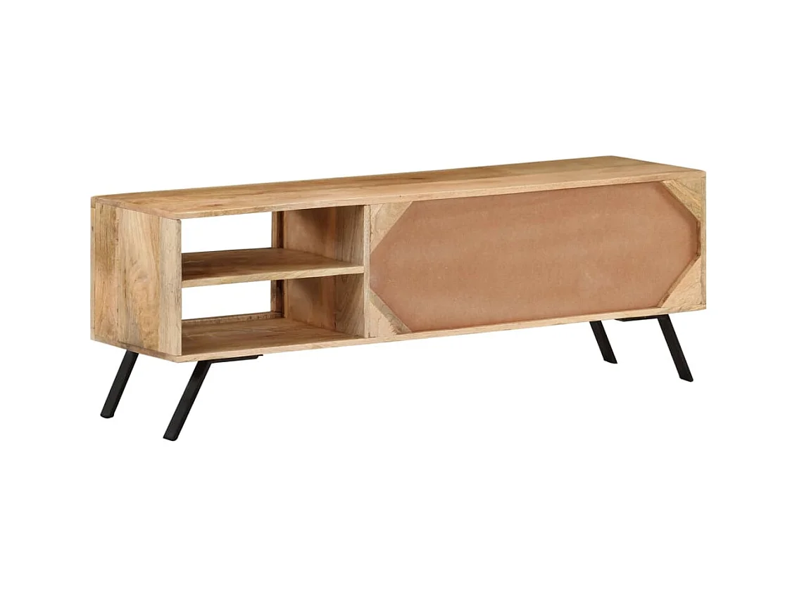 Meuble TV 110x30x40 cm Bois massif de manguier