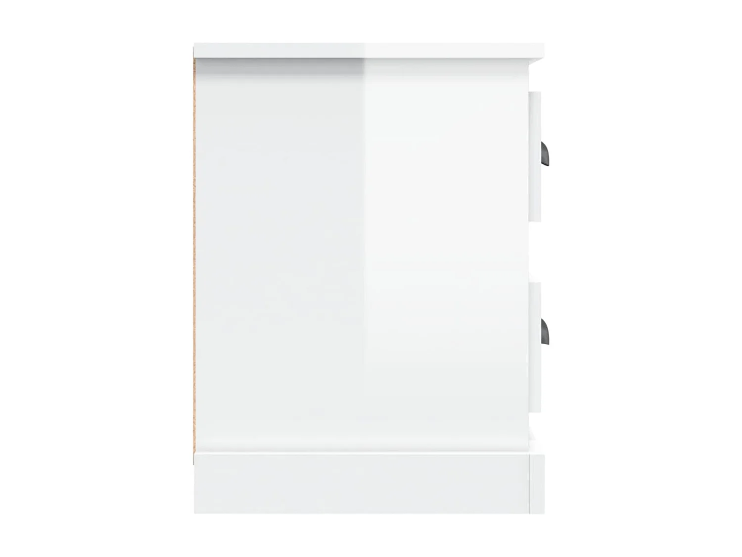 Meuble TV blanc brillant 102x35,5x47,5 cm bois d'ingénierie