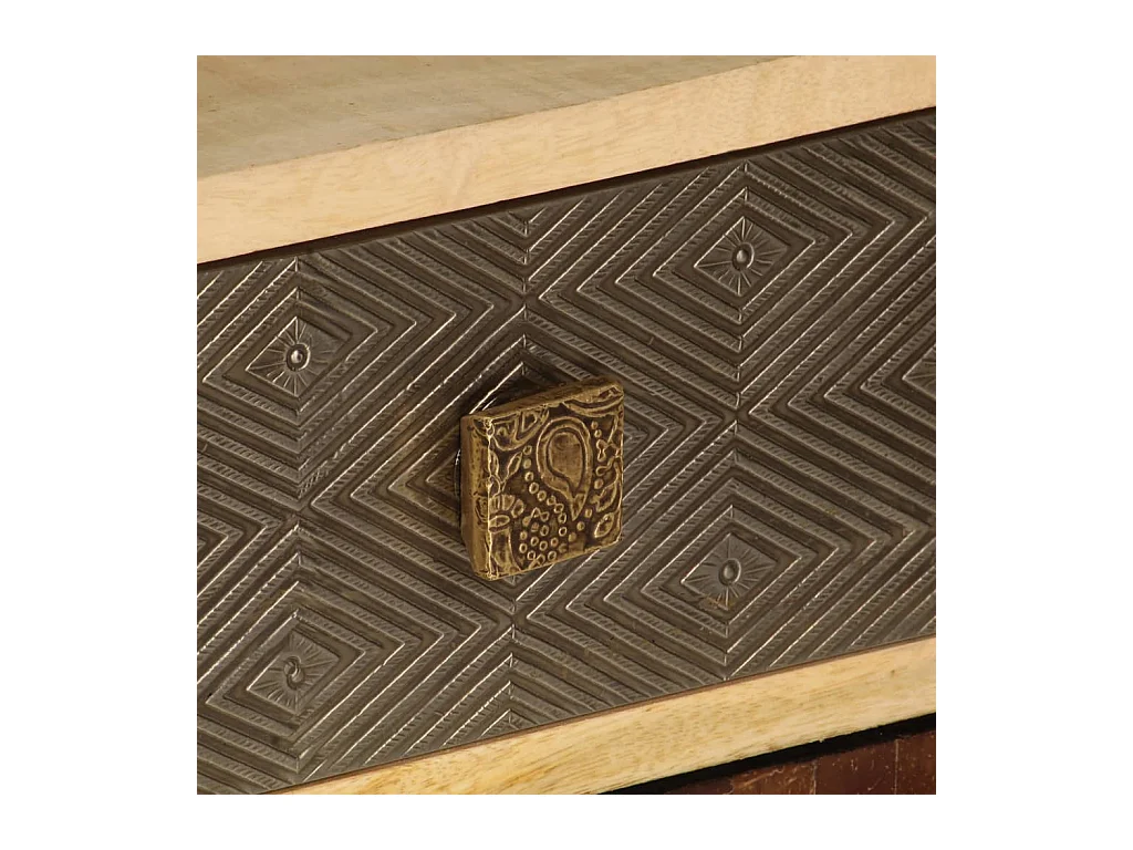 Meuble TV 120x30x40 cm Bois massif de manguier