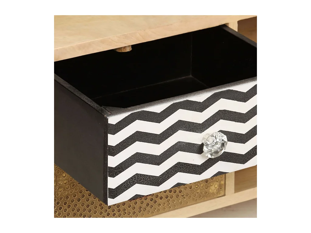 Meuble TV 120x30x40 cm Bois massif de manguier