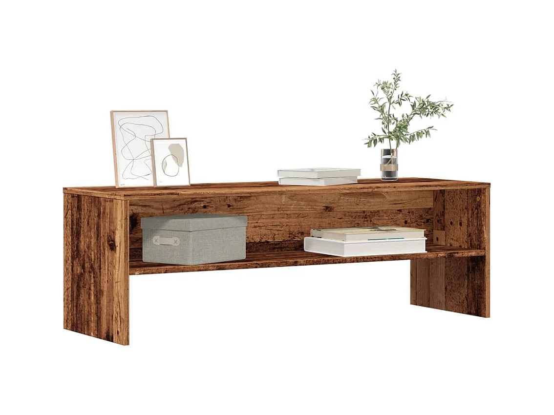 Meuble TV vieux bois 120x40x40 cm bois d'ingénierie