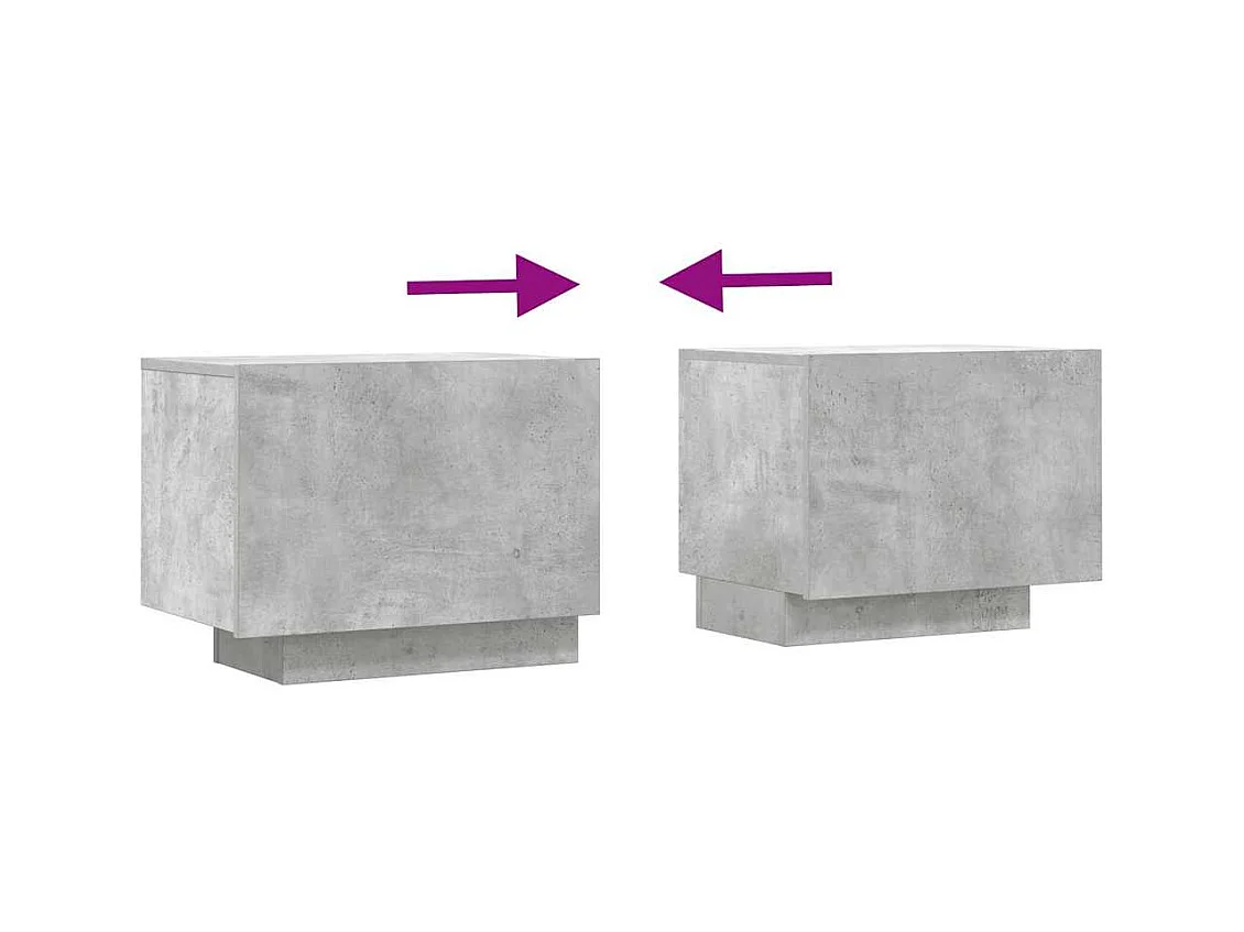 Betongrijs tv-meubel 100x35x40 cm bewerkt hout