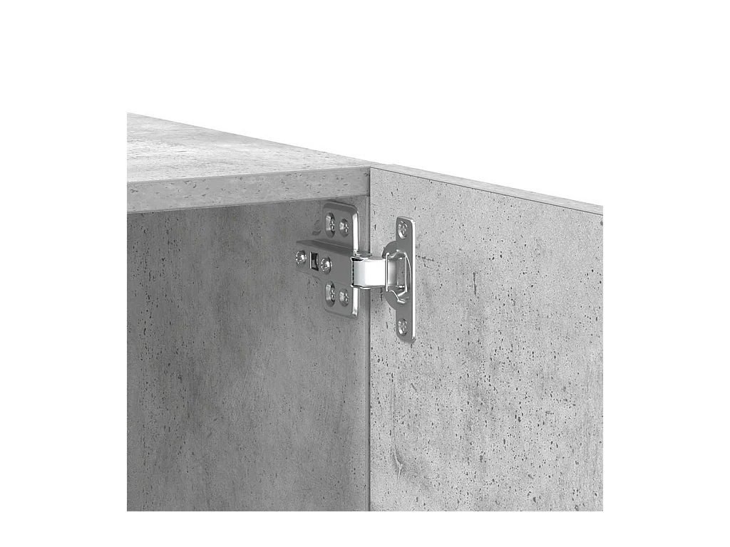 Betongrijs tv-meubel 100x35x40 cm bewerkt hout