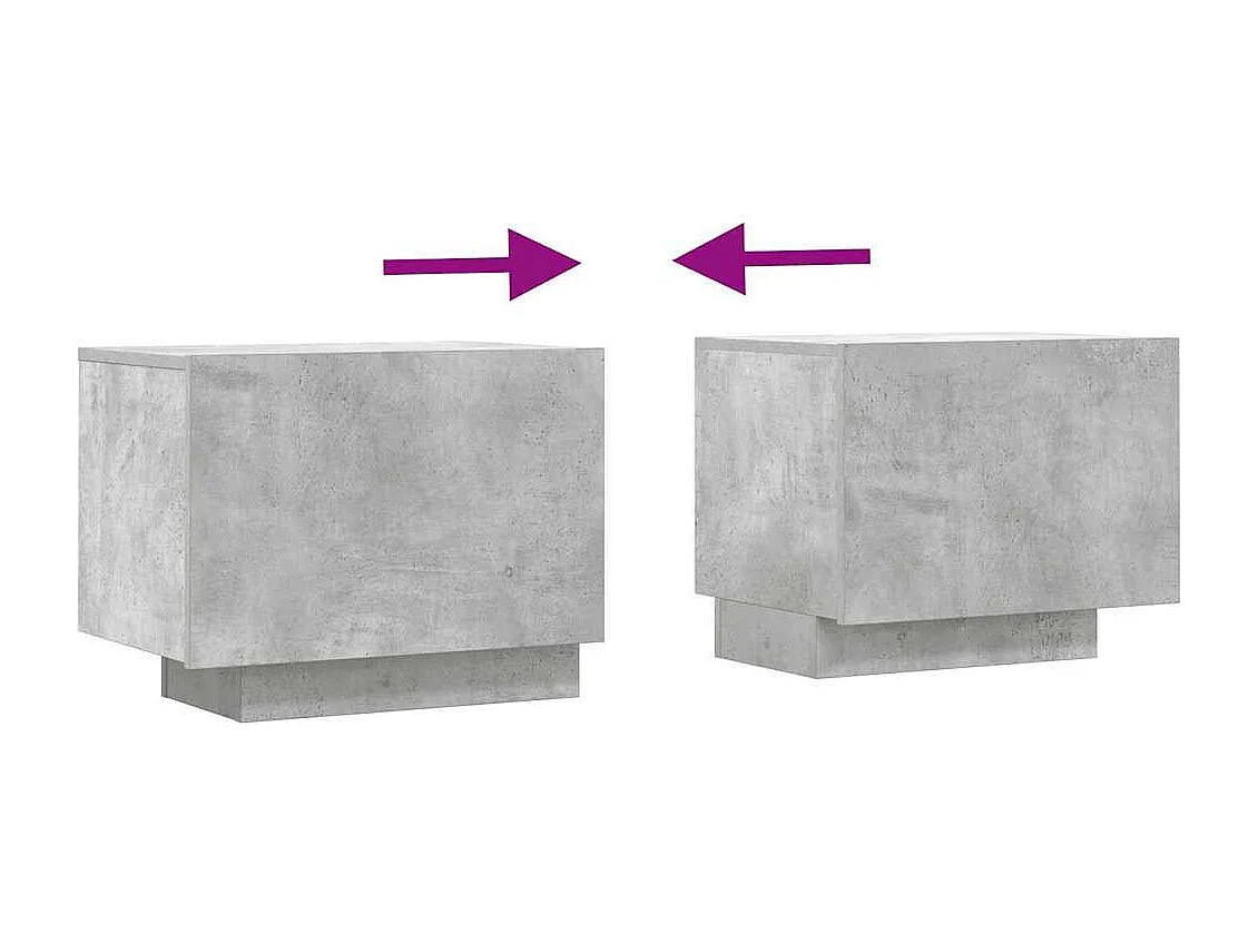 Meuble TV Gris béton 100x35x40 cm Bois d'ingénierie