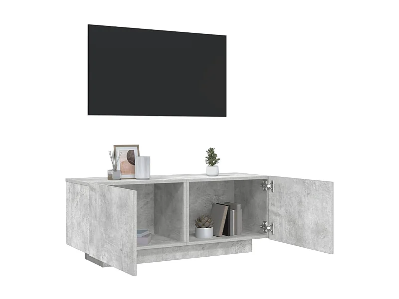 Meuble TV Gris béton 100x35x40 cm Bois d'ingénierie