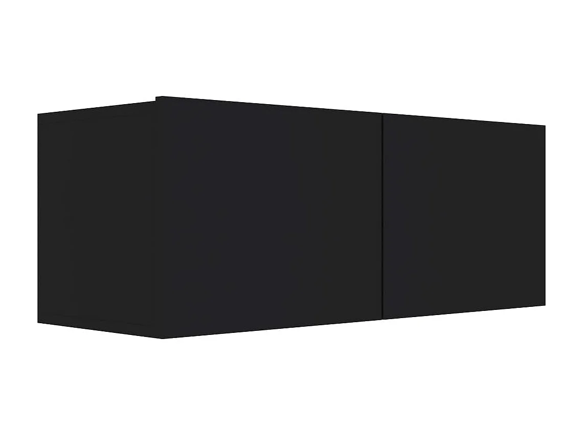 Mueble de TV negro 80x30x30 cm Madera de ingeniería