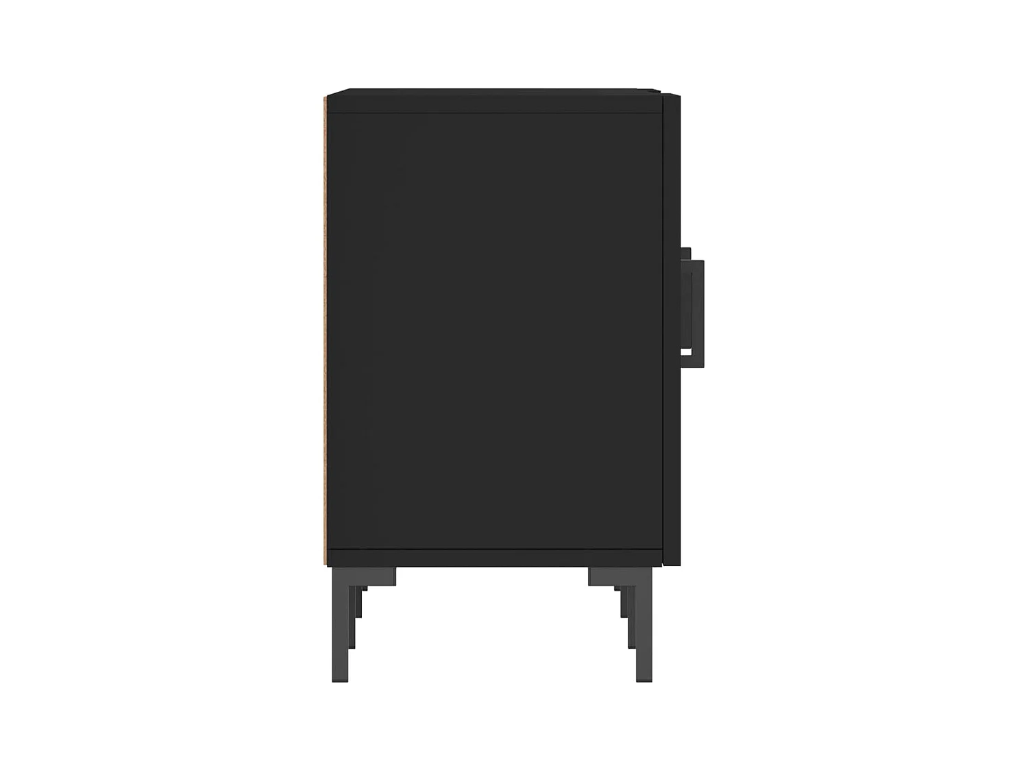 Meuble TV noir 150x30x50 cm bois d'ingénierie