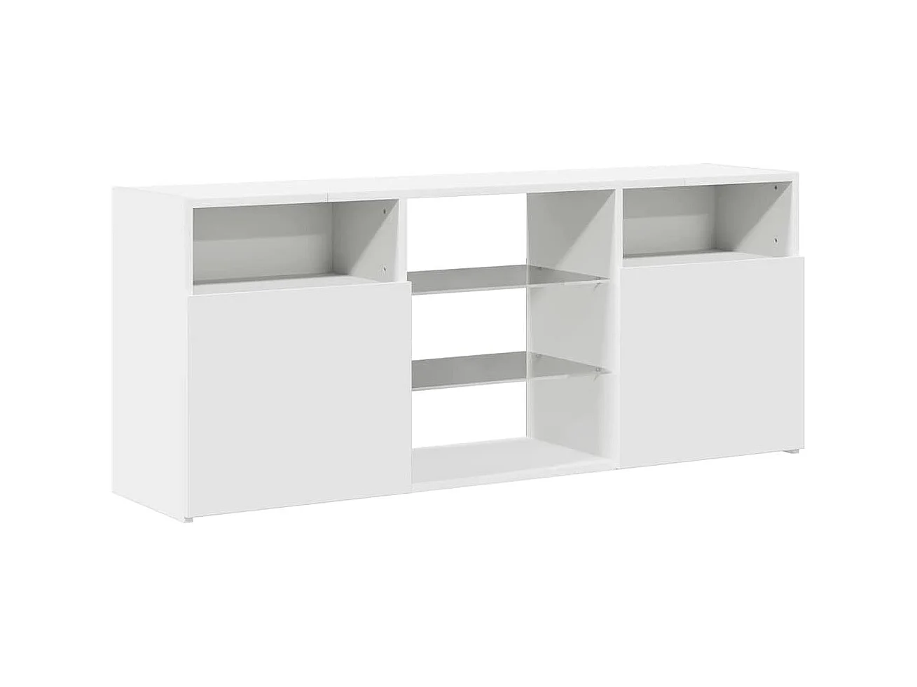 Meuble TV avec lumières LED blanc 120x30x50 cm