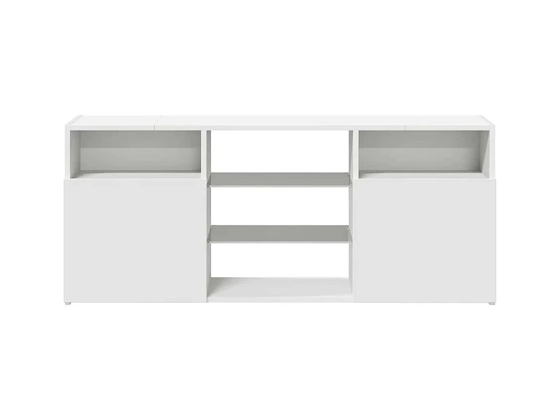 Meuble TV avec lumières LED blanc 120x30x50 cm