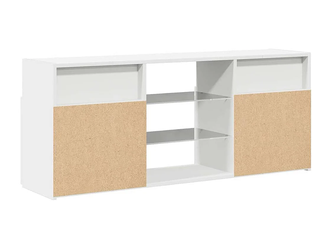 Meuble TV avec lumières LED blanc 120x30x50 cm