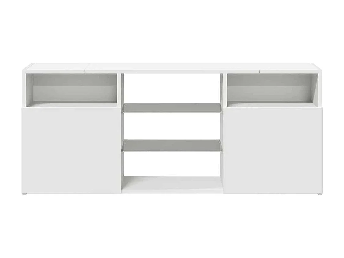 Meuble TV avec lumières LED blanc 120x30x50 cm