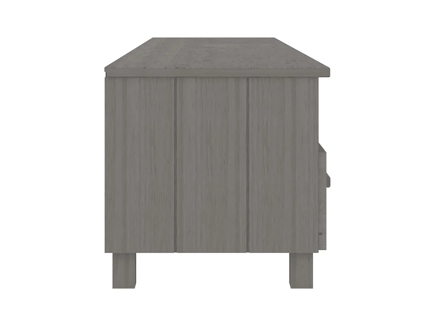 Meuble TV  Gris clair 158x40x40 cm Bois massif de pin