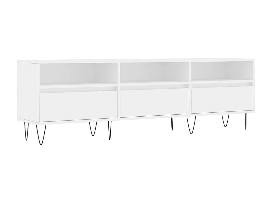 Mobile TV bianco 150x30x44,5 cm in legno ingegnerizzato
