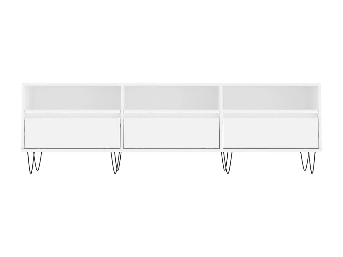 Mobile TV bianco 150x30x44,5 cm in legno ingegnerizzato