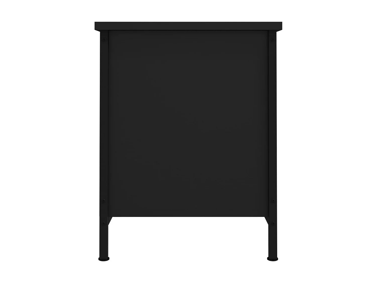 Mueble de TV con puertas negras 60x35x45 cm madera contrachapada