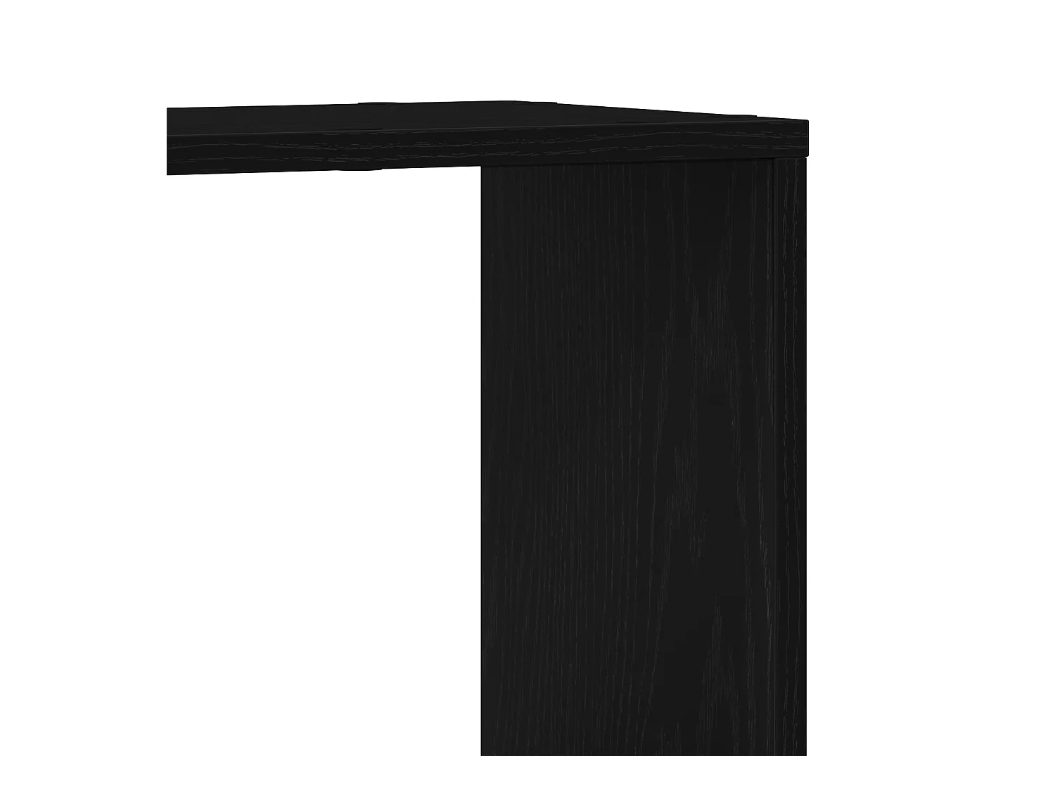 Zwarte eikenhouten boekenkast, 100x24x32 cm, bewerkt hout