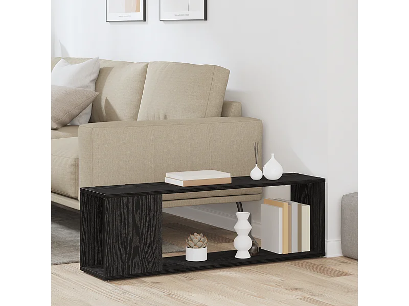 Libreria in rovere nero, 100x24x32 cm, legno ingegnerizzato