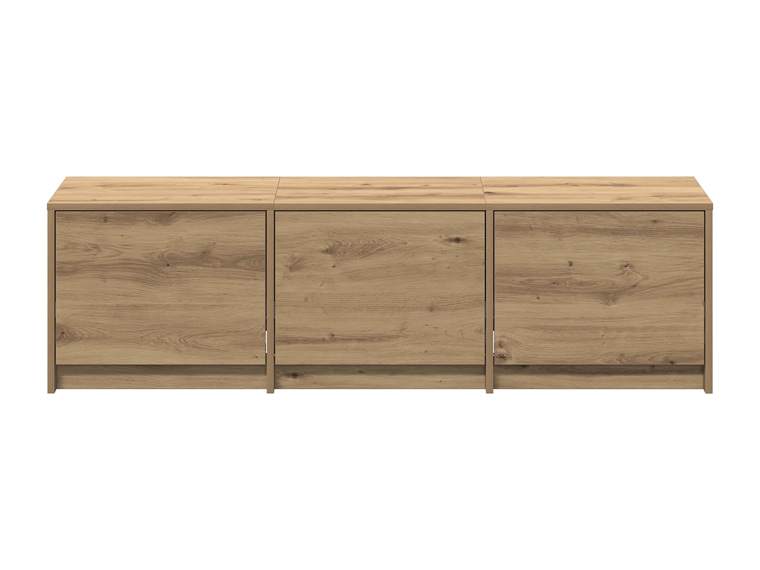 Mueble de TV con LED Roble artesanal 140x34x40 cm Madera de ingeniería