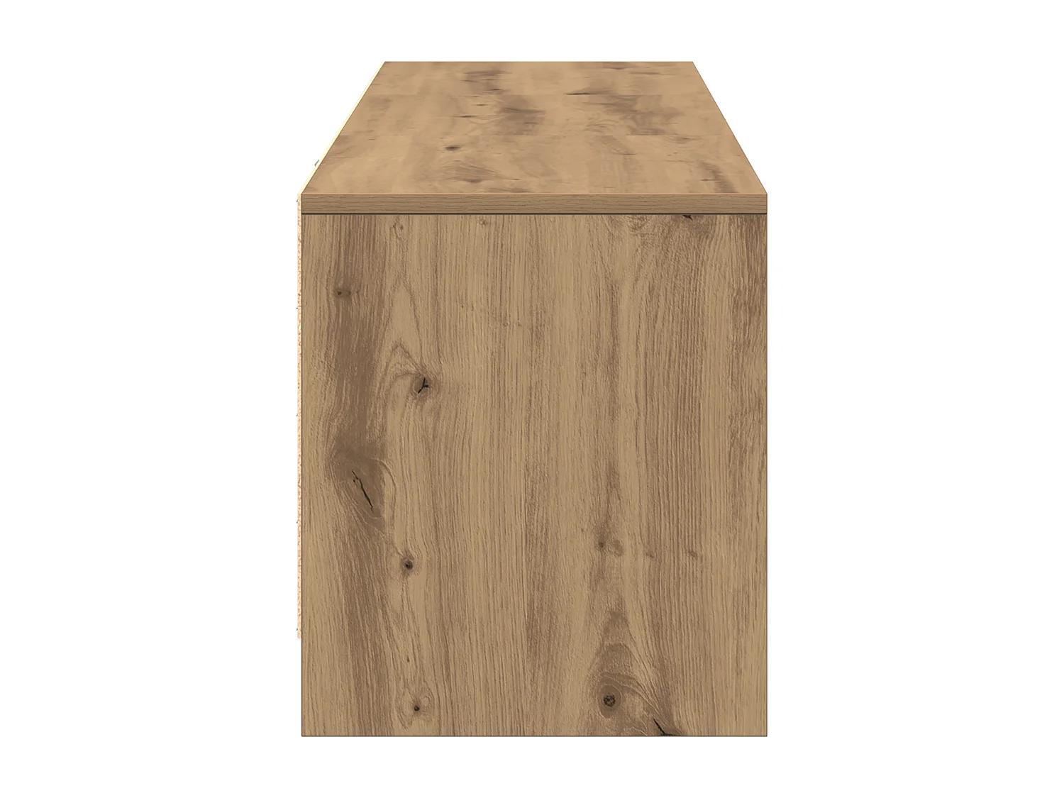 Mueble de TV con LED Roble artesanal 140x34x40 cm Madera de ingeniería