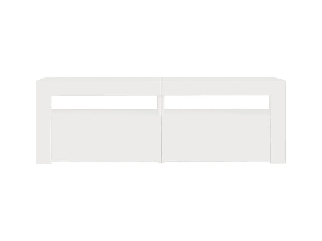 Meuble TV avec lumières LED blanc 120x35x40 cm