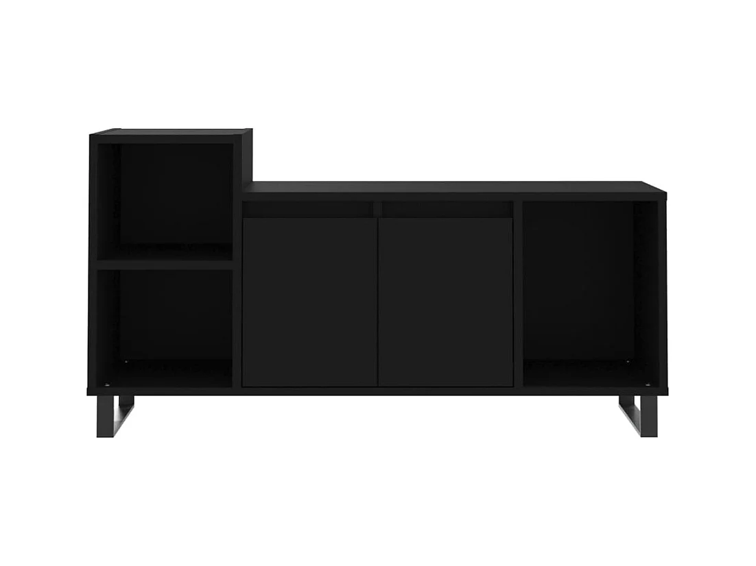 Schwarzer TV-Schrank 100x35x55 cm Holzwerkstoff