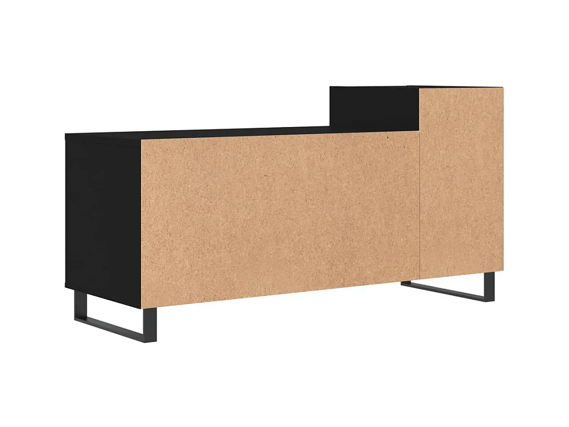 Schwarzer TV-Schrank 100x35x55 cm Holzwerkstoff