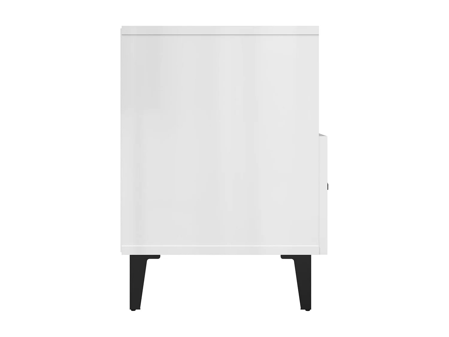 Meuble TV Blanc brillant 80x36x50 cm Bois d'ingénierie