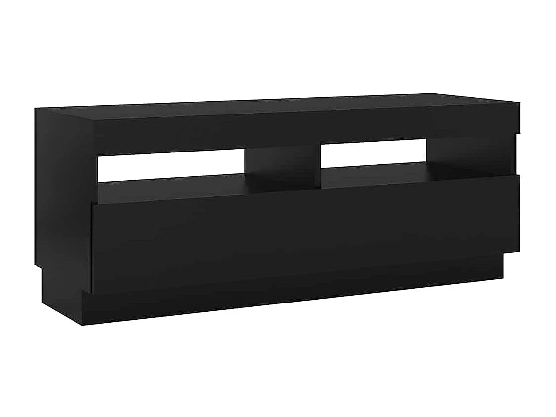 Mueble de TV con luces LED negro 100x35x40 cm