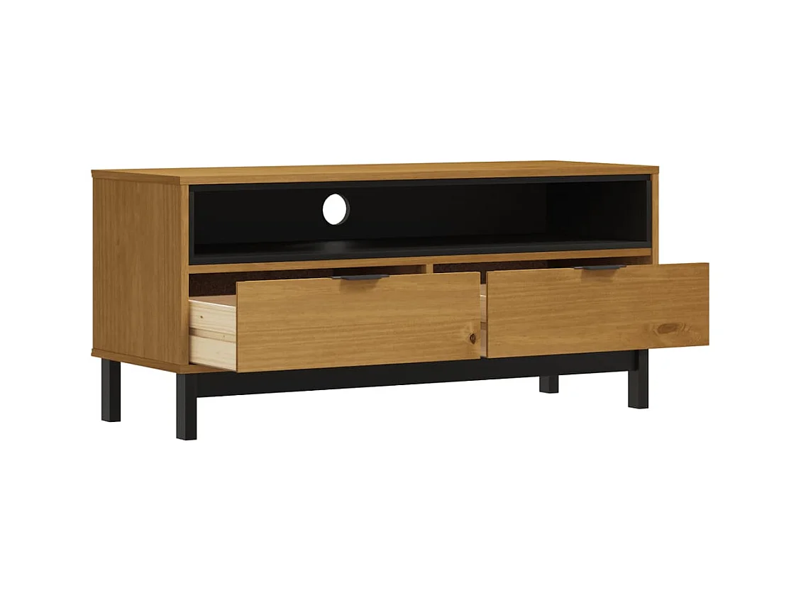 Meuble TV  110x40x50 cm bois massif de pin