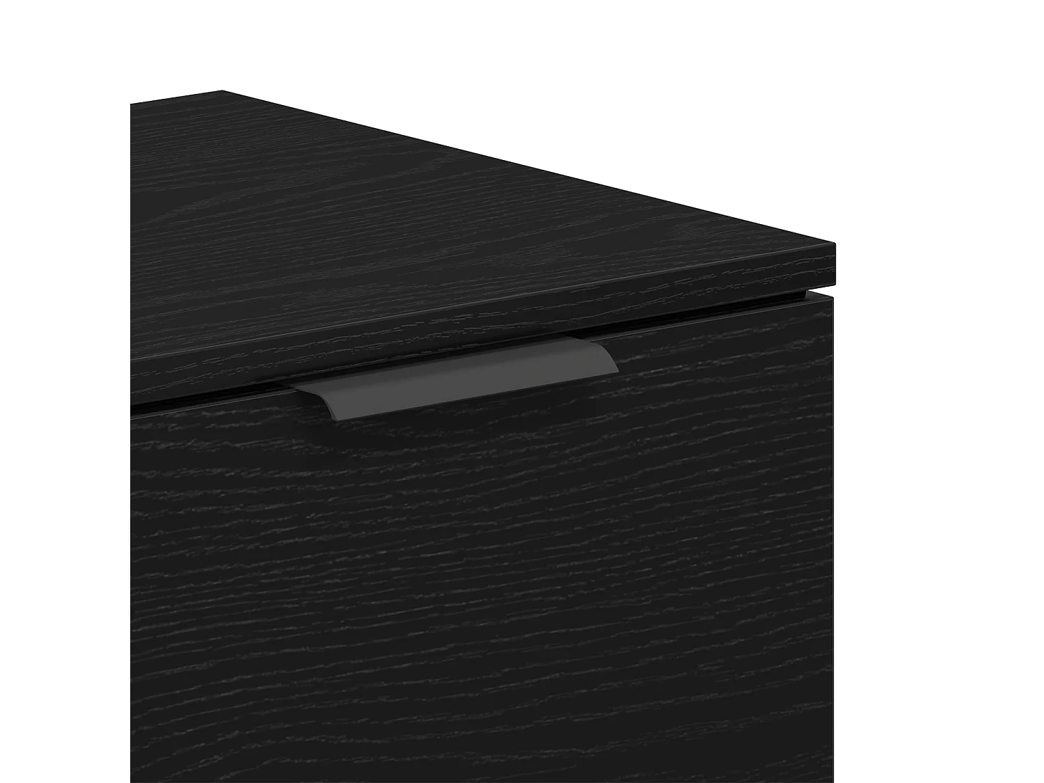 Meuble TV Noir Chêne 102x35x36,5 cm Bois d'ingénierie