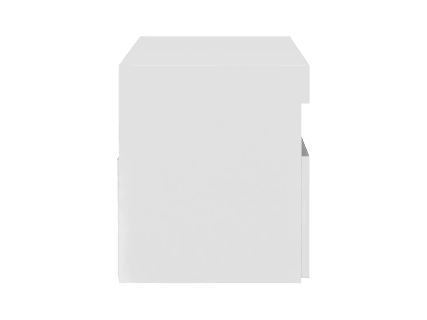 Meuble TV avec lumières LED Blanc brillant 75x35x40 cm