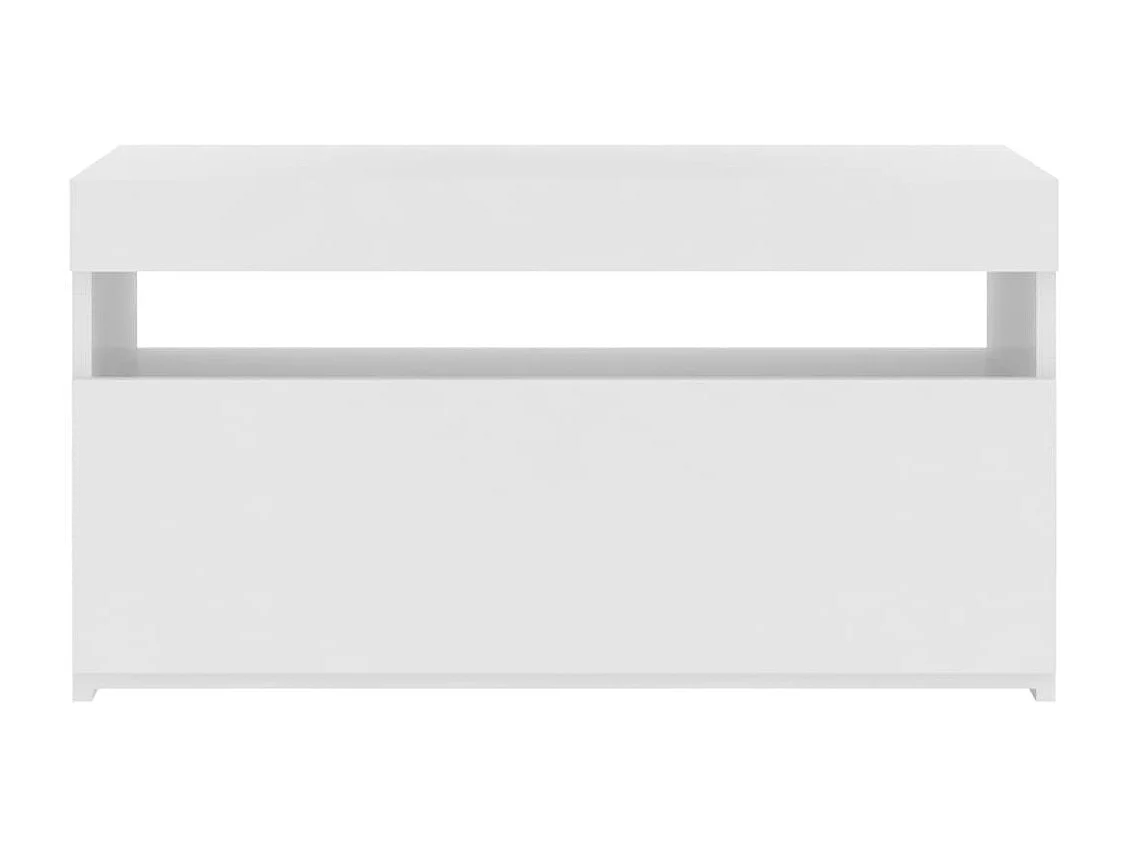 TV-Schrank mit LED-Leuchten Glänzend weiß 75x35x40 cm